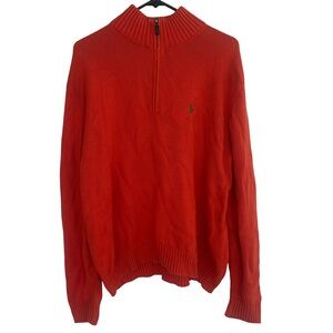 Polo Ralph Lauren Sweater Mens 1/4 Zip Mock Neck Long Sleeves Pullover